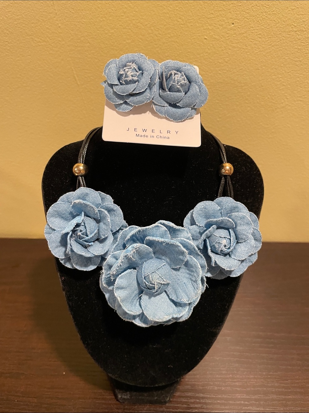 Western Denim Jewelry Set – Cowgirl Rodeo Style Accessories, Country Boho Chic